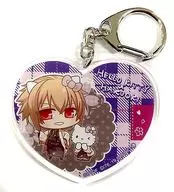 Kazama Chikage & Hello Kitty (Hakuoki x Hello Kitty) "Otometo Winter City 2019-2020 Random Heart Shaped Acrylic Key Holder"
