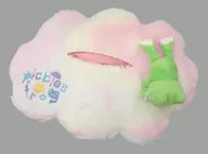Las nubes y los pepinillos, la cubierta de la caja de pañuelos "pickles the frog pickles".