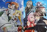 B2 Double Sided Poster Magical Girl Lyrical NANOHA -The MOVIE 2nd A's - & GUILTY CROWN アニメディア January 2012 Appendix