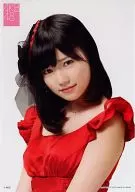 Poster Collection Haruka Shimazaki (Red Dress / Bust Up) "Ichiban KUJI AKB48 ~ Christmas Present ~" Buyer's Gift