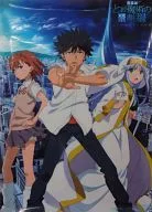 B3 Clear Poster Kamijo Toma & Misaka Mikoto & Index "' Blu-ray & DVD Theater Version A Certain Magical Index - エンデュミオン no Kiseki -' HMV Purchase benefits
