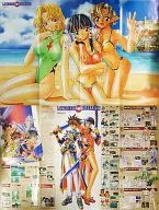 B2両面ポスター(八つ折) 集合/キャラ解説 「ラングリッサーミレニアム」 メガミマガジンVol.2 別冊付録