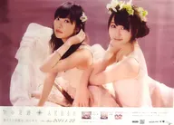B2 Promotion Poster : Rino Ibuhara (HKT48) & Rena Matsui (SKE48) AKB48 "CD Next Footprints" Rakuten Books Purchase benefits