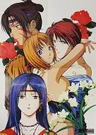 B3ポスター(四つ折) 御景妖＆十夜＆セレス＆ミカギ 「妖しのセレス」 アニメージュ2000年10月号付録