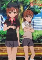 Anime Drawing Illustration B3 Clear Poster Misaka Mikoto & Misaka Sister "Blu-ray/DVD A CERTAIN SCIENTIFIC RAILGUN S Vol. 1 ~ 4" Linked Purchase benefits HMV only