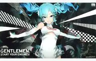 豪華清晰海報初音未來賽車ver.(黑色)"VOCALOID>