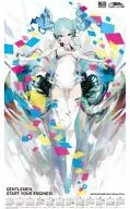 Deluxe Clear Poster Hatsune Miku Racing Ver. (White) "VOCALOID"