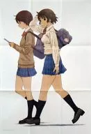 BIG Poster (Kutsuori) Fuka & Shimau "Yotsuba to!" Monthly Comic Dengeki Daio, June 2012 Appendix