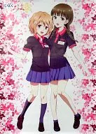 描き下ろしB2ポスター 緒花＆菜子 「Blu-ray/DVD 花咲くいろは 第1巻」 HMV購入特典