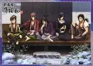 A collection of A3 clear posters "Character Fuku KUJI Theater Hakuoki Mini Zabuton Mascot KUJI" Last Fuku Award