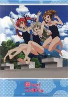 A3 Clear Poster : Nyaruko: Crawling with Love Naruko & Kuko & Tamao Kurei "CD Yagami Kyokutachi" Animate Purchase benefits