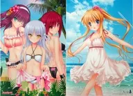 A2 Clear Poster Set Yuri & Iwasawa & Tenshi / Kamio Kanrei "Angel Beats! / AIR" VA Purchasing Department Branch 2014 Summer Goods