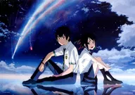 A3 Special Clear Poster Tachibana Taki & Miyamizu water Miyo "Ichiban KUJI your name. ~ Ishin Denshin ~" Last One Prize