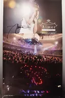 [with handwritten signature] B2 announcement poster Aimer "CDONE / Hana no Uta / Rokujo no Yoru Magic Blue ver." Aimer Live in Martial Arts Stadium "blanc et noir" venue reservation privilege