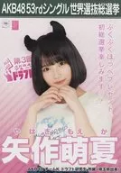 A3選挙ポスター 矢作萌夏(AKB48) 「AKB48 53rdシングル世界選抜総選挙～世界のセンターは誰だ?～」 AKB48グループショップ予約限定