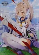 Drawing A2 Clear Poster Ayanami "PS4 Soft Azure Lane Cross Wave Normal Edition" Purchase benefits Amiami