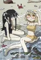 片面B3水着ポスター(四つ折) 月島しじま＆山下まじめ 「シメジ シミュレーション」 月刊コミックキューン 2021年3月号付録