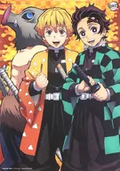 [單品]原創B2尺寸和紙海報灶門碳治郎&我妻善逸&嘴平伊之助完全生產限定版・通常版共同Sofmap・動畫Ga購入特典