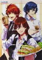 Double-sided A1 poster (eight fold) Otoya & Tokya & Mineji / Kanagi Ken & Takamasa Arima "Utano Prince Sama ♪ Maji LOVE Revolutions / Tokyo Ghoul Route A" Otomedia April 2015 Supplement 1