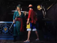 B1海報蒙奇.D.魯夫&羅羅亞・索隆&香吉士(全身/背影)"香吉士的海盜餐廳>附海報紀念照特典