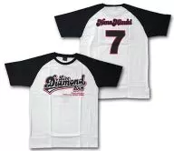 水樹奈々 ラグランTシャツ ホワイト×ブラック Lサイズ 「NANA MIZUKI LIVE DIAMOND 2009」