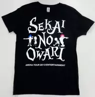 Sekai no Owari T-Shirt Black S Size "ARENA TOUR 2013 『 ENTERTAINMENT 』"