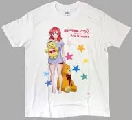 T-Shirts with Western Kino Mahime illustration, white M size "Blu-ray Love Live! 2nd Season special clothes limited edition" Toranoana full volume linked Purchase benefits