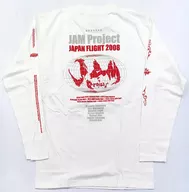 JAM Project Long T-Shirt White M Size "JAM Project JAPAN FLIGHT 2008 No Border"