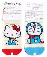 Kitty&機器貓襪SET(2雙組)"三麗鷗抽賞機器貓×hello kitty"
