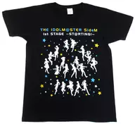 Gathered (silhouette) T-shirt black S size "idol Master SideM 1st stage ST @ RTING!"