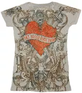 Vamps HEART & SKULLT Shirt Gray S Size Limited to "Official Fan Club VAMPADDICT" members