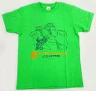 Surprise Live Request T-Shirt Green M Size Drawn by Kiyosumi Sengoku and Korehi Akutsu Jin "Tsuyoshi Korei ☆ Surprise Live ~ Tenipuri Festa for one person ~"