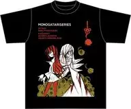 Hitagi & Kiss Shot T-Shirt, Black L Size, 「  Series, 」