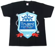 Trident T-shirt black M size "Trident 1st LIVE 『 Blue Snow 』"