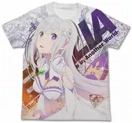 Emilia Full Graphic T-Shirt White M Size 「 Re:ZeRo Starting Life in Another World 」