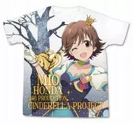 Mio Honda (My First Star!) Full Graphic T-Shirt White L Size "idol Master Cinderella Girls"