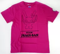 Rabbit Team T-Shirt Pink LL Size "GIRLS & PANZER x Shimamura T's"