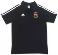 ETU 半袖ポロシャツ ブラック×ホワイト Sサイズ 「GIANT KILLING×adidas」