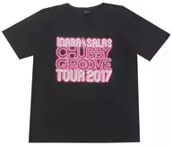 稲葉浩志＆スティーヴィー・サラス ツアーTシャツ ブラック Sサイズ 「INABA/SALAS “CHUBBY GROOVE TOUR 2017”」