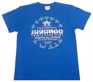 Idol japonés Master Official T-Shirt Blue L Size "The Idolmaster PRODUCER MEETING 2017 765 PRO ALLSTARS -Fun to the new vision! -"