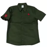 Pravda High School Garpanzer Shirt Kurtz (Half Sleeve) Olive L Size "Girls & Panzer Theater"