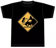 WATCH OUT! T-Shirt Black L Size "Kemono Friends"