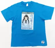 Kaoru Takaoka 2017 Election Poster T-Shirt Turquoise Blue L Size "AKB48 49th Single Selection General Election ~ Let's fight first! Talk is from then ~" AKB48 Group Shop / AKB48 CAFE & SHOP limited to reservations