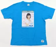 Chiho Ishida (STU48) 2017 Election Poster T-Shirt Turquoise Blue L Size "AKB48 49th Single Selection General Election ~ Let's fight first! Talk is from then ~" AKB48 Group Shop / AKB48 CAFE & SHOP limited to reservations