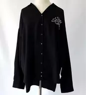 Escocesa, bourbon, letra corrida, una camisa bordada de un punto, negro femenino, tamaño XL "Detective Conan"