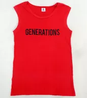 GENERATIONS ノースリーブTシャツ レッド 「GENERATIONS LIVE TOUR 2017 “MAD CYCLONE”」