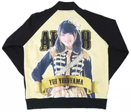 YokoyamaArtCrafts由依雙拉鏈運動衫(1702)黑色×黃色XXL尺寸AKB48 CAFE&SHOP預約限定