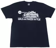 第2次ハートフルタンクカーニバル記念デザイン Tシャツ ネイビー メンズLサイズ 「ガールズ＆パンツァー 劇場版」