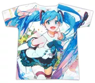 Hatsune Miku Full Graphic T-Shirt White M Size "Hatsune Miku Magical Mirai 2017"