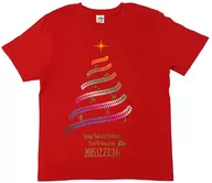 Yuki RAIL TREE T-shirt red M size "Super Express Christmas One Man Live Fantasy Love Train ~ A rail that connects to you ~" fan club limited edition